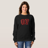 Valentins-Applikations-Patchwork-Sweatshirt Sweatshirt (Vorne ganz)