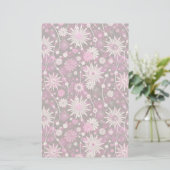 Valentins-Blumenmuster Briefpapier (Stehend Vorderseite)