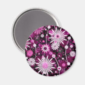 Valentins-Blumenmuster Magnet (Vorderseite/Rückseite)