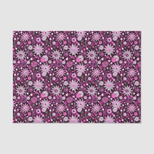 Valentins-Blumenmuster Seidenpapier (Vorderseite)