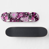Valentins-Blumenmuster Skateboard (Horizontal)