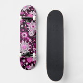 Valentins-Blumenmuster Skateboard (Vorderseite)