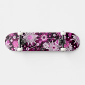Valentins-Blumenmuster Skateboard (Horizontal)
