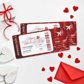 Valentins Boarding Pass Template: Überraschungsrei Karte