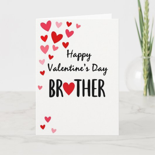Valentins Bruder Herz Muster Karte (Vorderseite)