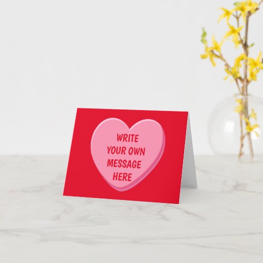 VALENTINS CANDY HERZ KUNSTBARE PHRASE KARTE (Gelbe Blume)