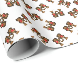 Valentins-Coati-Paare Geschenkpapier