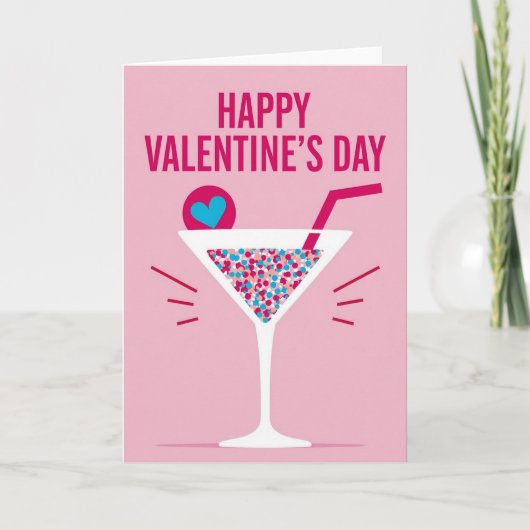 Valentins Cocktailparty Karte (Vorderseite)