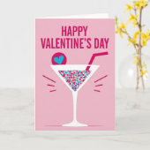 Valentins Cocktailparty Karte (Gelbe Blume)