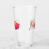 Valentins-Cupid & Herzen Glas (Rechts)