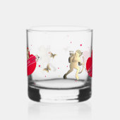 Valentins-Cupid & Herzen  Whiskyglas (Rechts)