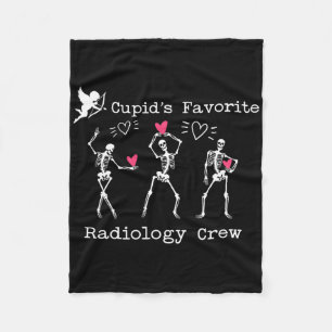 Valentins-Cupid Lieblings-Radiologie-Crew Skelett Fleecedecke