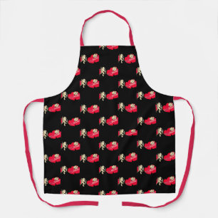 Valentins-Cupid mit Herzen-All-Over-Druck-Schürze Schürze