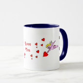 Valentins Cupid Tasse (VorderseiteRechts)