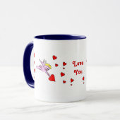 Valentins Cupid Tasse (Vorderseite Links)