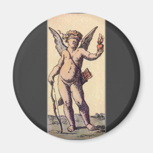 Valentins Cupido Blindfolded, Vintage Tarotkarte Magnet