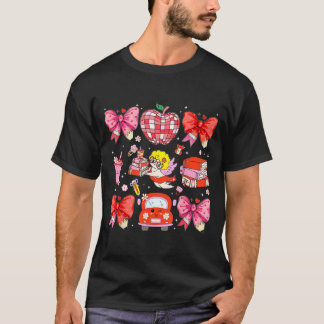 Valentins Cupido Kokette Rosa Schleife Apfel Büche T-Shirt