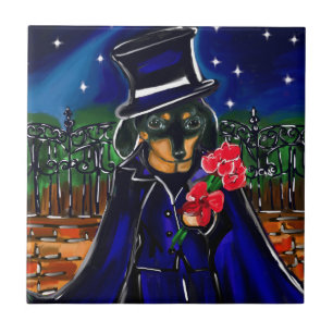 VALENTINS-DACHSHUND FLIESE