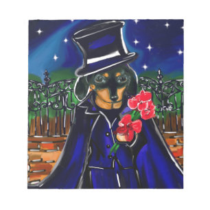 VALENTINS-DACHSHUND NOTIZBLOCK