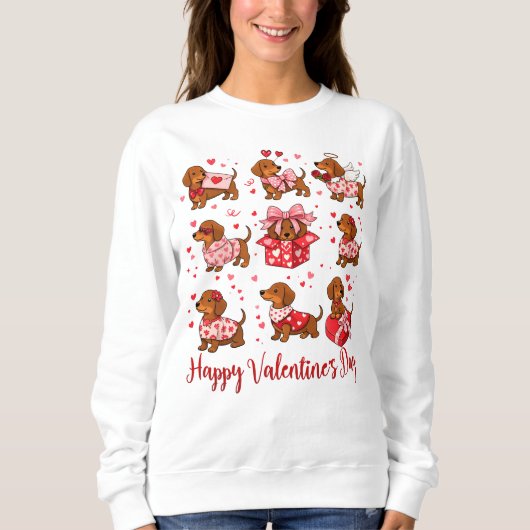 Valentins Dachshunde Sweatshirt (Vorderseite)