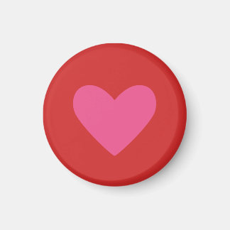 VALENTINS DAY 1¼ Inch Round HEART MAGNET - KLEIN