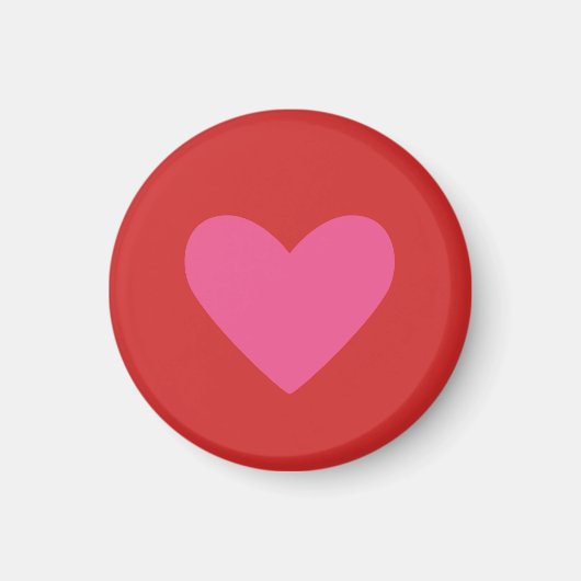 VALENTINS DAY 1¼ Inch Round HEART MAGNET - KLEIN (Vorne)