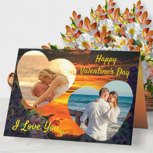 Valentin's Day Hearts Sunset 2584 Karte