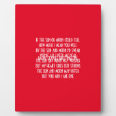 VALENTINS DAY POEM FOTOPLATTE (Vorderseite)