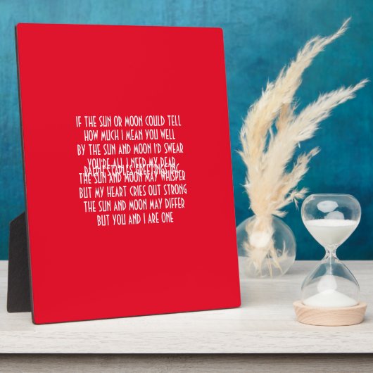 VALENTINS DAY POEM FOTOPLATTE (Seite)