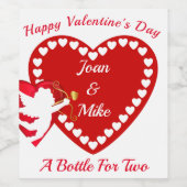 Valentin's Day Sparkling Weinflasche Persönlich ge Weinetikett (Einzelnes Label)