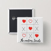VALENTINS DAY Square button WITH GREAT VIBE (Vorne & Hinten)