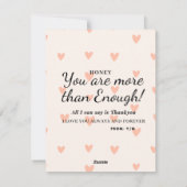 Valentins Dinner-Date Feiertagskarte (Rückseite)