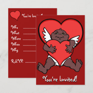 Valentins Einladungen Afrikanische Cupid Cards Cus