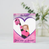 Valentins Erinnerungen Herz Foto und Name Postkarte (Stehend Vorderseite)