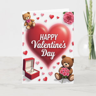 Valentins-Faltkarte mit falscher Goldfolie Karte