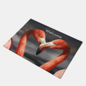 Valentins-Flamingo Fußmatte (Schrägansicht)