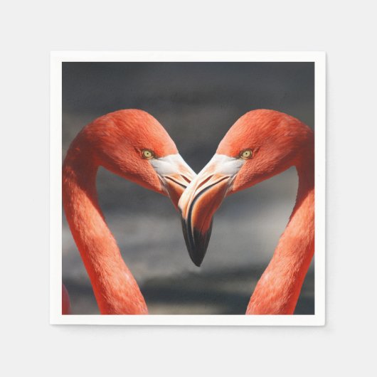 Valentins-Flamingo Serviette (Vorderseite)