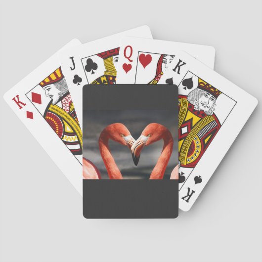 Valentins-Flamingo Spielkarten (Rückseite)