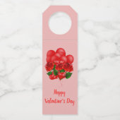 Valentins Flaschenhanger-Tag Flaschenanhänger (Vorderseite)