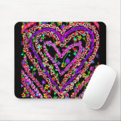 Valentins-Floralkunst Mousepad (Mit Mouse)