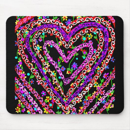 Valentins-Floralkunst Mousepad (Vorne)