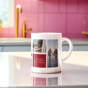 Valentins-Fotocollage   Personalisierte 6 Fotos Kaffeetasse