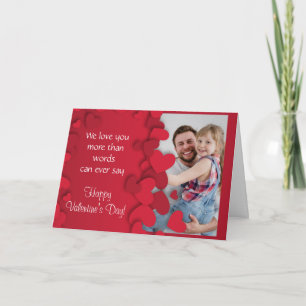 Valentins- Fotokarte Herzen 1 Karte