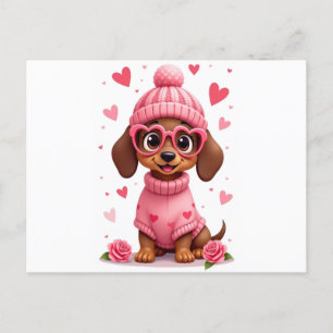 Valentins Geburtstags Hund Liebesleben Postkarte