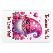 Valentins-Gnom-Flexibler-Foto-Magnet Magnet (Horizontal)
