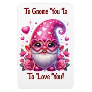 Valentins-Gnom-Flexibler-Foto-Magnet Magnet