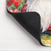 Valentins-Gnom mit rotem Herzballon Mousepad (Ecke)