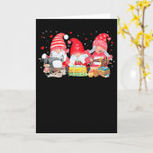 Valentins-Gnom-Nähen Näherin Frauen M Karte (Gelbe Blume)