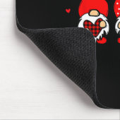 Valentins-Gnome halten Herz Leopard Happy Valen Mousepad (Ecke)