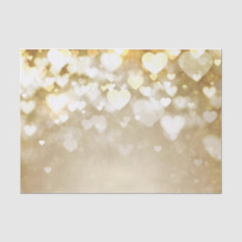 Valentins Gold Bokeh Herz Seidenpapier